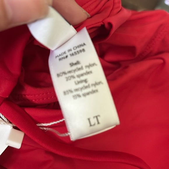 Andie Swim The Fiji One Piece LT Swimsuit Cherry Red size L tall NWT - Picture 8 of 8